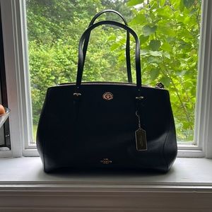 Navy blue original Coach Bag.